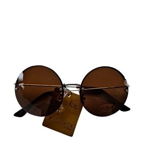 Brown Round  Sunglasses